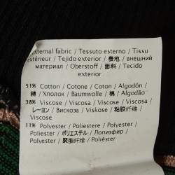 M Missoni Green Chevron Knit Short Sleeve Top S