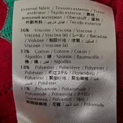 Pre Owned M Missoni Pink/Blue Chevron Pattern Knit Open Front Cardigan S