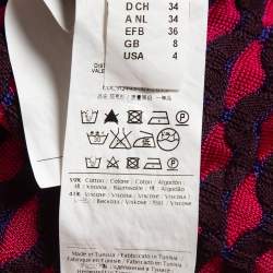 مملوكة مسبقًا M Missoni Pink Chevron Pattern Knitted Buttoned Cardigan S