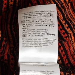 Pre Owned M Missoni Orange Eyelet Knitted Flared Sweatshirt S