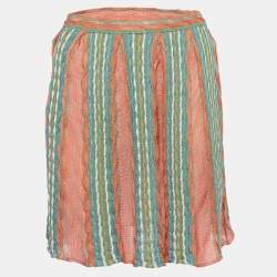 M Missoni Multicolor Striped Knit Mini Skirt S