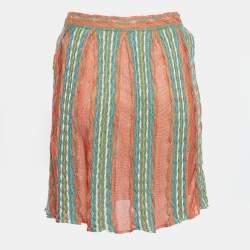 M Missoni Multicolor Striped Knit Mini Skirt S