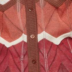 Pre Owned M Missoni Multicolor Patterned Knit Buttoned Cardigan S