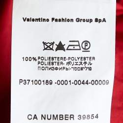 Pre Owned M Missoni Red Faille Pleated Maxi Skirt M