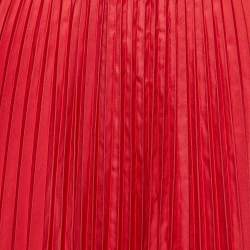 Pre Owned M Missoni Red Faille Pleated Maxi Skirt M