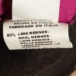 Pre Owned M Missoni Multicolor Geometric Pattern Wool Shift Dress M