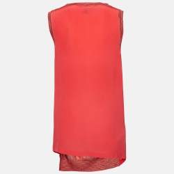 Pre Owned M Missoni Pink Patterned Knit Sleeveless Top M