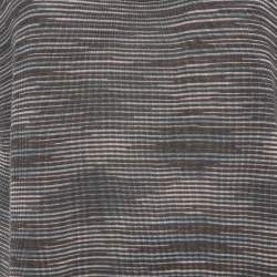 M Missoni Dark Teal Blue Patterned Knit Sleeveless Top M 