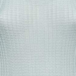 Pre Owned M Missoni Green Patterned Knit Tank Top S