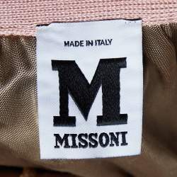 Pre Owned M Missoni Beige Jersey Tiered Short Dress M