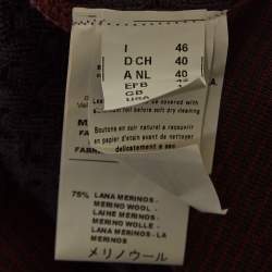 Pre Owned M Missoni Multicolor Wool Blend Buttoned Front Cardigan L