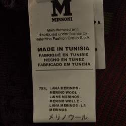 Pre Owned M Missoni Multicolor Wool Blend Buttoned Front Cardigan L