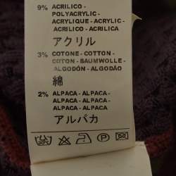 Pre Owned M Missoni Multicolor Wool Blend Buttoned Front Cardigan L