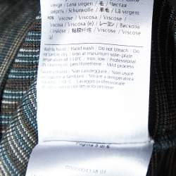 Pre Owned M Missoni Grey Wool Knit Straight Fit Trousers M