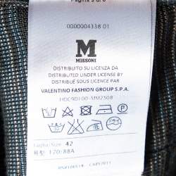 Pre Owned M Missoni Grey Wool Knit Straight Fit Trousers M