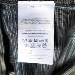 Pre Owned M Missoni Grey Wool Knit Straight Fit Trousers M