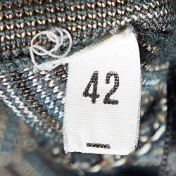 Pre Owned M Missoni Grey Wool Knit Straight Fit Trousers M