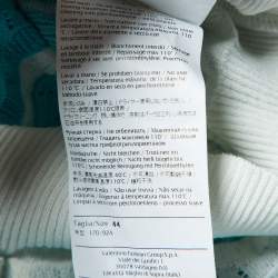 Pre Owned M Missoni White/Blue Wavy Textured Knit Jumper M