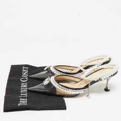 Mach & Mach Black PVC Diamond of Elizabeth Imitation Pearl Pumps Size 39