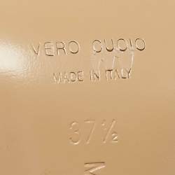 Pre Owned Mach & Mach Blue Satin and PVC French Bow Sandals Size 37.5