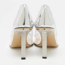 Mach & Mach Transparent PVC and Leather Diamond Dreams Pumps Size 38.5