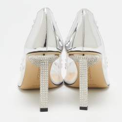 Mach & Mach Transparent PVC and Leather Diamond Dreams Pumps Size 39.5