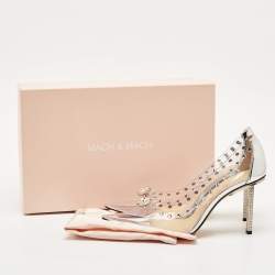 Mach & Mach Transparent PVC and Leather Diamond Dreams Pumps Size 38