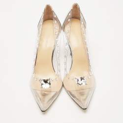 Mach & Mach Transparent PVC and Leather Diamond Dreams Pumps Size 38