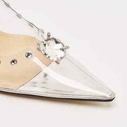 Mach & Mach Transparent PVC and Leather Diamond Dreams Pumps Size 38