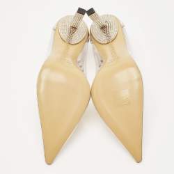 Mach & Mach Transparent PVC and Leather Diamond Dreams Pumps Size 38