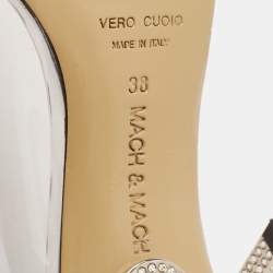 Mach & Mach Transparent PVC and Leather Diamond Dreams Pumps Size 38