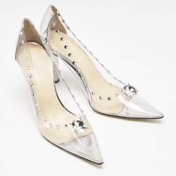 Mach & Mach Transparent PVC and Leather Diamond Dreams Pumps Size 39