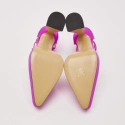 Mach & Mach Pink Satin Galaxy Crystalized Platform Pumps Size 38