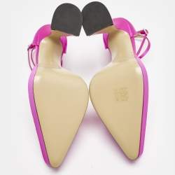 Mach & Mach Pink Satin Galaxy Crystalized Platform Pumps Size 38