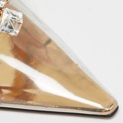 Mach & Mach Transparent PVC Crystal Embellished Georgia Pumps Size 36