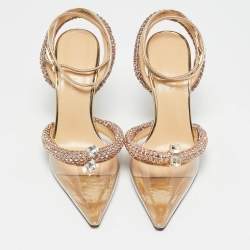 Mach & Mach Transparent PVC Crystal Embellished Georgia Pumps Size 36