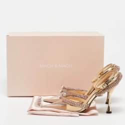 Mach & Mach Transparent PVC Crystal Embellished Georgia Pumps Size 36