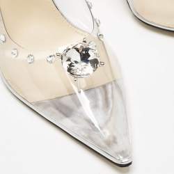 Mach & Mach Transparent PVC and Leather Diamond Dreams Pumps Size 39