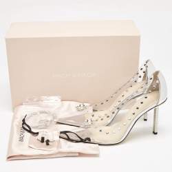 Mach & Mach Transparent PVC and Leather Diamond Dreams Pumps Size 39