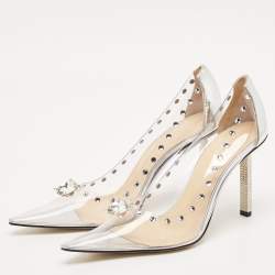 Mach & Mach Transparent PVC and Leather Diamond Dreams Pumps Size 39.5
