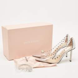 Mach & Mach Transparent PVC and Leather Diamond Dreams Pumps Size 39.5