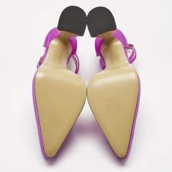 Mach & Mach Pink Satin Galaxy Crystalized Platform Pumps Size 38.5