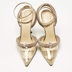 Mach & Mach Transparent PVC Crystal Embellished Georgia Pumps Size 37.5