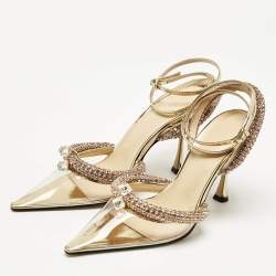Mach & Mach Transparent PVC Crystal Embellished Georgia Pumps Size 37.5