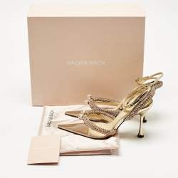 Mach & Mach Transparent PVC Crystal Embellished Georgia Pumps Size 37.5
