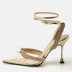 Mach & Mach Transparent PVC Crystal Embellished Georgia Pumps Size 37.5