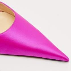 Mach & Mach Fuchsia Satin Wonder Tulip Ankle Strap Pumps Size 37