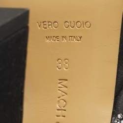 Pre Owned Mach & Mach Black Satin Sydney Platform Sandals Size 38