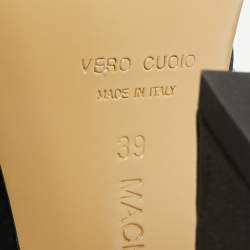 Pre Owned Mach & Mach Black Satin Sydney Platform Sandals Size 39