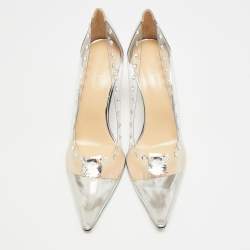 مملوكة مسبقًا Mach & Mach Diamond Dreams Size 39.5 Transparent/Silver PVC and Leather Pumps